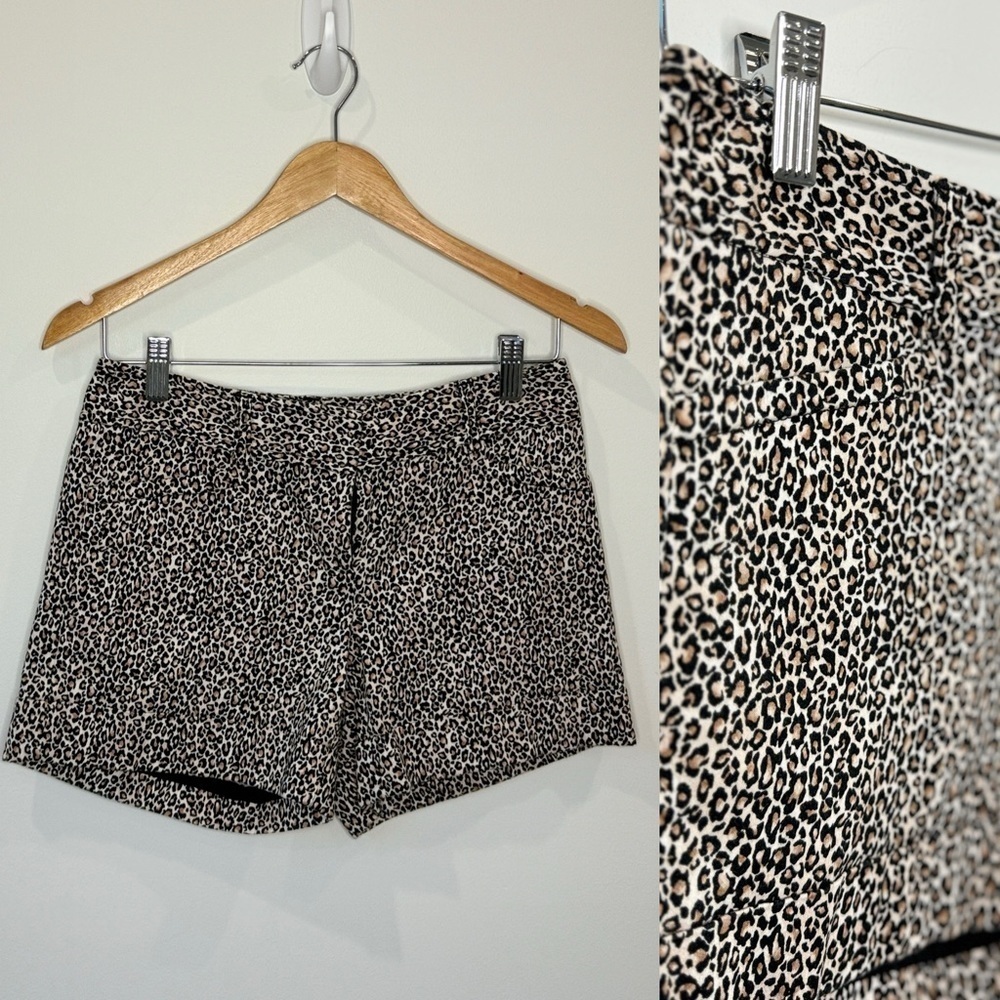 White House Black Market Leopard Print Short Shorts (sz 0)